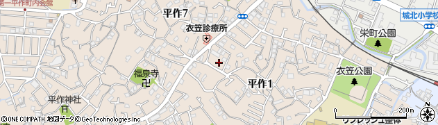神奈川県横須賀市平作1丁目13-9周辺の地図