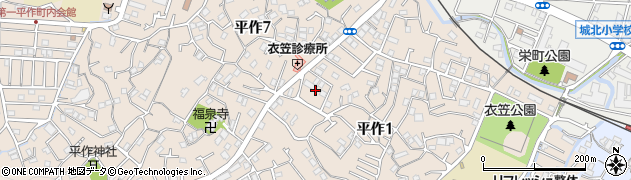 神奈川県横須賀市平作1丁目13周辺の地図