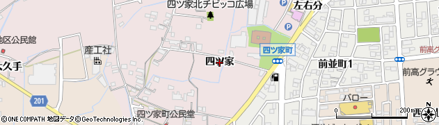 愛知県春日井市四ツ家町（四ツ家）周辺の地図