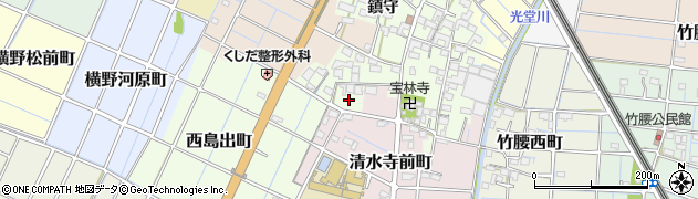 愛知県稲沢市清水町（寺前）周辺の地図