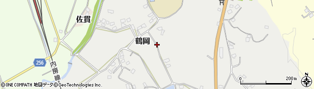 千葉県富津市鶴岡周辺の地図