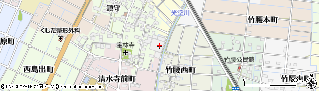 愛知県稲沢市清水町酉新田周辺の地図