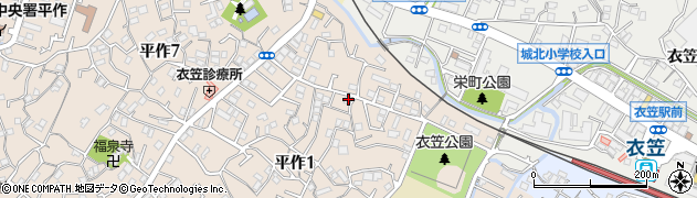 神奈川県横須賀市平作1丁目9-5周辺の地図