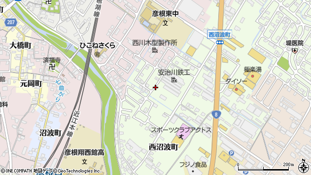 〒522-0038 滋賀県彦根市山之脇町の地図