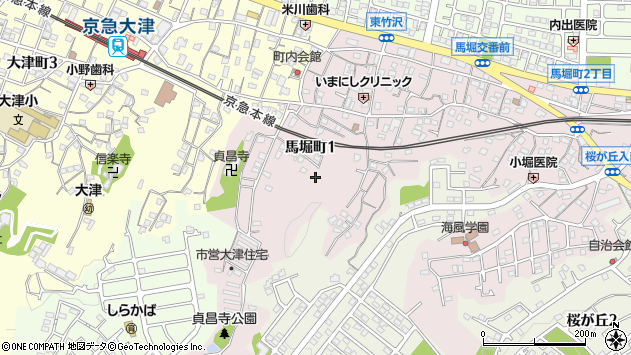 〒239-0802 神奈川県横須賀市馬堀町の地図