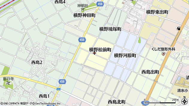 〒492-8386 愛知県稲沢市横野松前町の地図