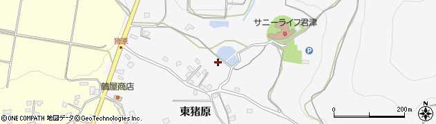 千葉県君津市東猪原周辺の地図