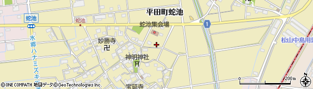 岐阜県海津市平田町蛇池周辺の地図