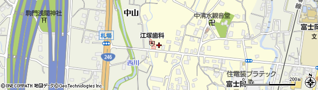 静岡県御殿場市中清水223周辺の地図