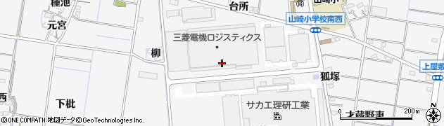 愛知県稲沢市祖父江町山崎（駒堀）周辺の地図