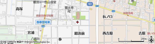 愛知県北名古屋市鍜治ケ一色（鍜治前）周辺の地図