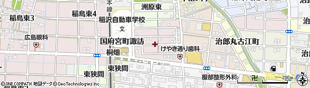 愛知県稲沢市国府宮町手枕周辺の地図