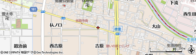愛知県北名古屋市徳重東屋敷周辺の地図