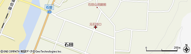 元石田口周辺の地図