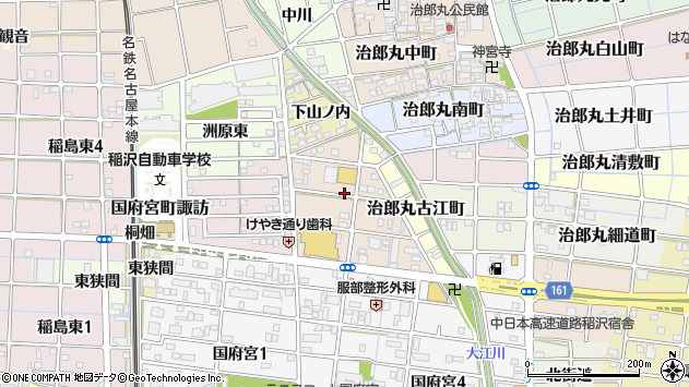 〒492-8139 愛知県稲沢市国府宮神田町の地図