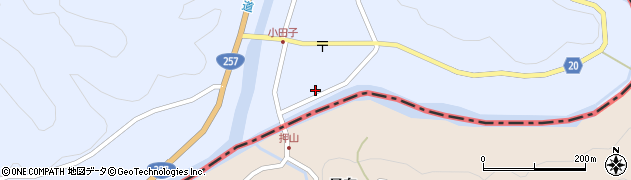 岐阜県恵那市上矢作町小田子522周辺の地図