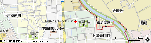 愛知県稲沢市下津住吉町周辺の地図