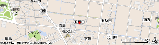 愛知県稲沢市祖父江町祖父江（五反田）周辺の地図