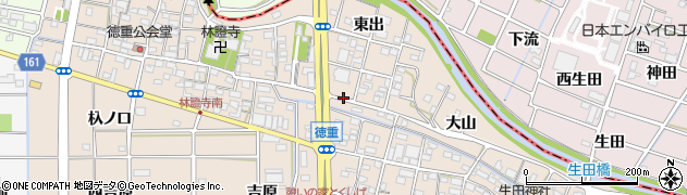 愛知県北名古屋市徳重（中海道）周辺の地図