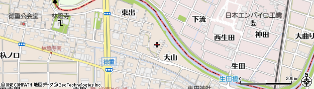 愛知県北名古屋市徳重大山周辺の地図