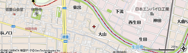 愛知県北名古屋市徳重（大山）周辺の地図