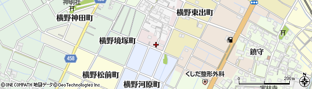 愛知県稲沢市横野東郷町周辺の地図
