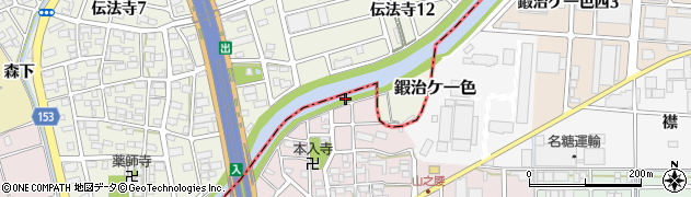愛知県北名古屋市宇福寺（川添）周辺の地図