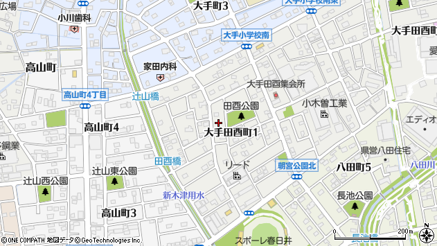 〒486-0806 愛知県春日井市大手田酉町の地図