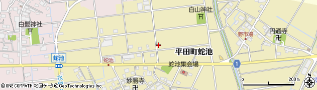 岐阜県海津市平田町蛇池1876周辺の地図