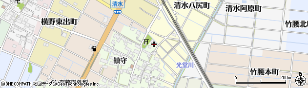 愛知県稲沢市清水町（大田）周辺の地図