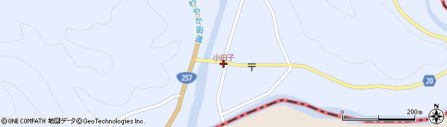 小田子周辺の地図
