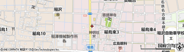 愛知県稲沢市稲島町道上周辺の地図