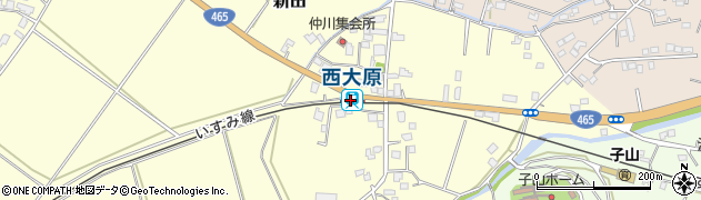 西大原駅周辺の地図