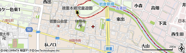愛知県北名古屋市徳重（本郷）周辺の地図