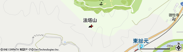法塔山周辺の地図