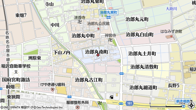 〒492-8127 愛知県稲沢市治郎丸南町の地図