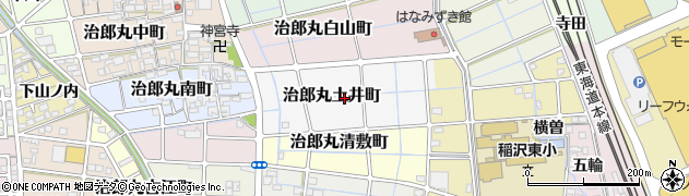 愛知県稲沢市治郎丸土井町周辺の地図