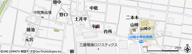 愛知県稲沢市祖父江町山崎平東周辺の地図
