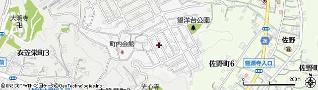 神奈川県横須賀市望洋台周辺の地図