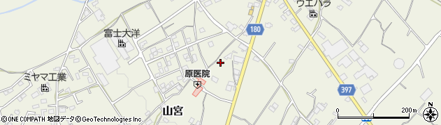 静岡県富士宮市山宮61周辺の地図