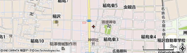 ファミリーマート稲沢稲島東店周辺の地図