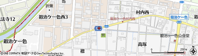 愛知県北名古屋市鍜治ケ一色（中襟）周辺の地図