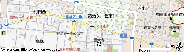 愛知県北名古屋市鍜治ケ一色（村内南）周辺の地図