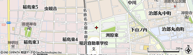愛知県稲沢市稲島町周辺の地図