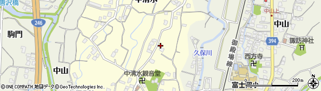 静岡県御殿場市中清水334周辺の地図