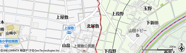 愛知県稲沢市祖父江町山崎北屋敷周辺の地図