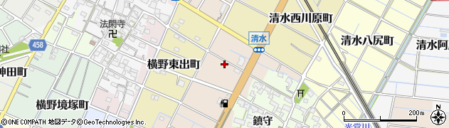 愛知県稲沢市清水郷西町周辺の地図