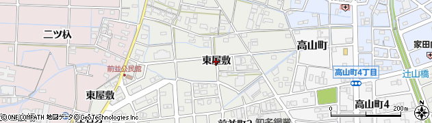 愛知県春日井市前並町（東屋敷）周辺の地図