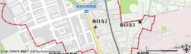 愛知県小牧市春日寺周辺の地図