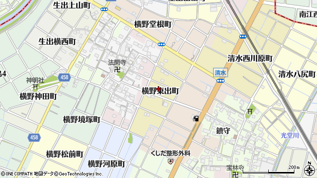 〒492-8383 愛知県稲沢市横野東出町の地図